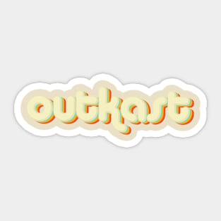 vintage color outkast Sticker